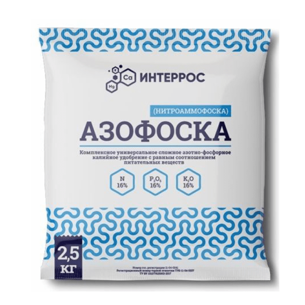 Азофоска 2.5 кг (Интеррос) купить цены, доставка в Минске